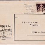 DR - Offenbach a/M. 1936 farb. Firmenwerbekarte (Farben u. lacke Fritze & Co.)