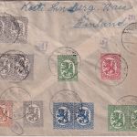 Finnland - 3x25 P. Löwe u.a. Einschreibebrief Vasa - Heidelberg 1921