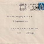 Schweiz - Genf 1922 XV. Exposition Nat. des Beaux Art masch.werbestpl. Brief