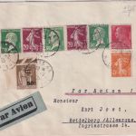 Frankreich - 90 C. Berthelot u.a. Luftpostbrief Paris - Heidelberg 1935