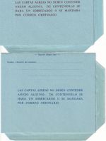 Honduras - 12/L0.16 + 10/L0.16 overprinted aerogrammes both unused