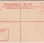Grenada - 2 P. George V. registered stationery envelope 1912 Format G unused