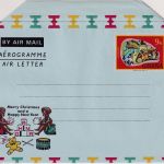 Ghana - 9 P. Christmas aerogramme air letter stationery unused