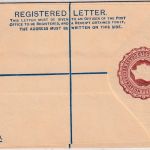 Gold Coast - George V. registered letter stationery envelope F-format unused