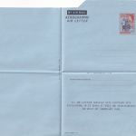 Gold Coast - 6 P. cocoa farmer/Overprint aerogramme stationery unused 1957
