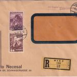 Österreich - 80+25g Flugpost Luftpost-Einschreibebrief Wien - Heidelberg 1935