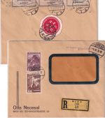 Österreich - 80+25g Flugpost Luftpost-Einschreibebrief Wien - Heidelberg 1935