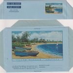 Anguilla - 15 C. boats/beach aerogramme air letter stationery unused