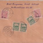 Estland - 2x1 M./15 Pfg. Überdruck u.a. Brief Tallinn - Heidelberg 8.11.20