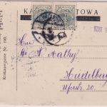 Polen - 2x2 M. Adler Karte Chrzanow - Heidelberg 1921 - Zensur Krakau