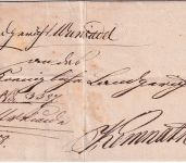 Bayern - 6 Kr. Quadrat braun Platte I Brief Fingerhut-K1 Wunsiedel 10/7 + Fdzg.