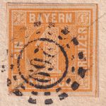 Bayern - 1 Kr. Quadrat Ortsbrief/Landbestellung oMR 269 OPA Landshut 29.JAN 1863