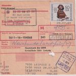 DDR - 50 Pfg. Hist. Telefon Einzahlungsauftrag Neubauerndorf/Leipzig 28.7.89