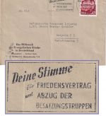 DDR - 24 Pfg. Deutschlandtreffen Jugend Brief Berlin - Leipzig 1954 Stempel !!