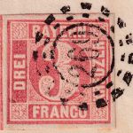 Bayern - 3 Kr. Quadrat rot Brief oMR 269 OPA Landshut 25. JAN 1863 n. Simbach