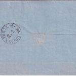 Bayern/Bremen - 3+6 Kr. Quadrat rot/blau Brief oMR 28 OPA Bamberg 23. OCT 1865