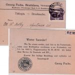 Tschechien - 25 H. Hradschin gez. Firmendrucksache Bratislava - Heidelberg 1920