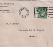 USA - 1 C. Washington geschn. Drucksache New York Rohrbach 1923 - verschlossen !
