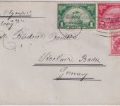 USA - 1+2 C. Hugenotten u.a. Brief New York - Stockach 1927