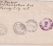 USA - 25 C. Niagara Falls Einschreibebrief/Rückschein Jersey City 1937