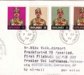 Brunei - Zuleitungspost Lufthansa 1st-flight Montevideo - FFM 1979