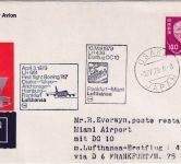Japan - Lufthansa 2x1st-flight Osaka - FFM u. FFM- Miami 3.4./10.5.1979