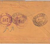 USA - 12 C. Franklin registered mail w/receipt card to AUSTRIA Reading 1920