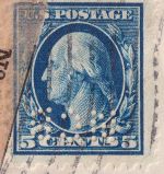 USA - 5 C. Washington Perfin "NCB" Zensurbrief i.d. SCHWEIZ New York Mothey 1916