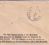 USA - Baltimore 1890 New York Life Insurance illustr. cover to Roanoke