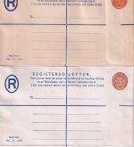 Jamaica - Registered letters stationeries 1xG, 3xF-format different types unused