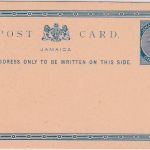Jamaica - 1 P. Victoria blue stationery postcard unused 1877