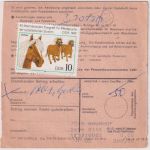 DDR - 70 Pfg. Aufbau/Kleinformat u.a. Postanweisung Grimma 4.10.89