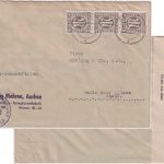 AM-Post - 3x4 Pfg. dt. Druck Zensurbrief Aachen - Dahle ü. Altona 22.2.46