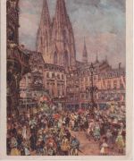DR - 6 Pfg. Sonderganzsache Kölner Karneval SST Köln 21.2.39 (Letzttag) n. Herne