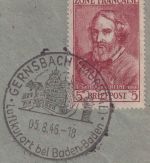 FZ/Allg. Ausg. - 5 M. Heine Sammlerbrief Handwerbestempel Gernsbach 5.8.46