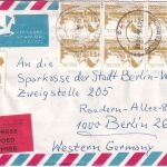 Südafrika - 7x25 C. Luftpost-Expressbrief Johannesburg - Berlin 1985
