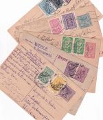 Österreich-Infla - 5 Ganzsachen m. Zusatzfrankatur ins Ausland 1922/24