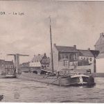 Frankreich/Haut-de-France - Warneton Lys Frachtschiff sw-AK gelaufen 1915