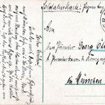 Bayern - Freising Jägerkaserne Soldaten farb. AK gelaufen/Soldatenkarte 1913