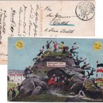 Bayern - Ingolstadt 1912 Soldatenkarte/Juxkarte "Parole" n. München