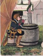 Bayern - München Oktoberfest Fliegermotiv farb. AK 1912