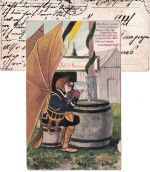 Bayern - München Oktoberfest Fliegermotiv farb. AK 1912