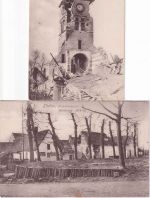 Frankreich/Pas de Calais - Thelus zerstörte Ortschaft 3 sw-AK ca. 1916/17