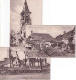 Frankreich/Pas de Calais - Thelus zerstörte Ortschaft 3 sw-AK ca. 1916/17
