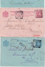 Niederl. Indien - Lot 9 Ganzsachen gebraucht ex 1895/1907