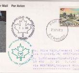 Bermuda - Lufthansa 1st-flight Montreal Los Angeles Zuleitungspost 1988