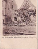 Frankreich/Elsass - Wittelsheim zerstörtes Gebäude sw-AK ca. 1917