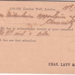 England - 1 P. Ganzsache Throgmorton Avenue (London) - Chemnitz 1903 Too Late !