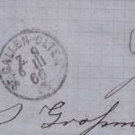 Schweiz - St. Gallen Olten Z.9 1866 Bahnpost-K1 u. Stations-L1 Zürich Briefstück