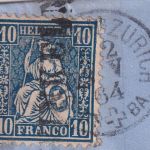 Schweiz - St. Gallen Zürich Z.2 1864 Bahnpost-K1 u. Stations-L1 Winkeln Bf.stück